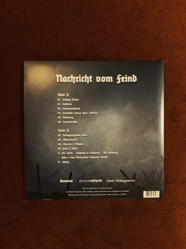 Handsignierte Vinyl "Nachricht vom Feind"