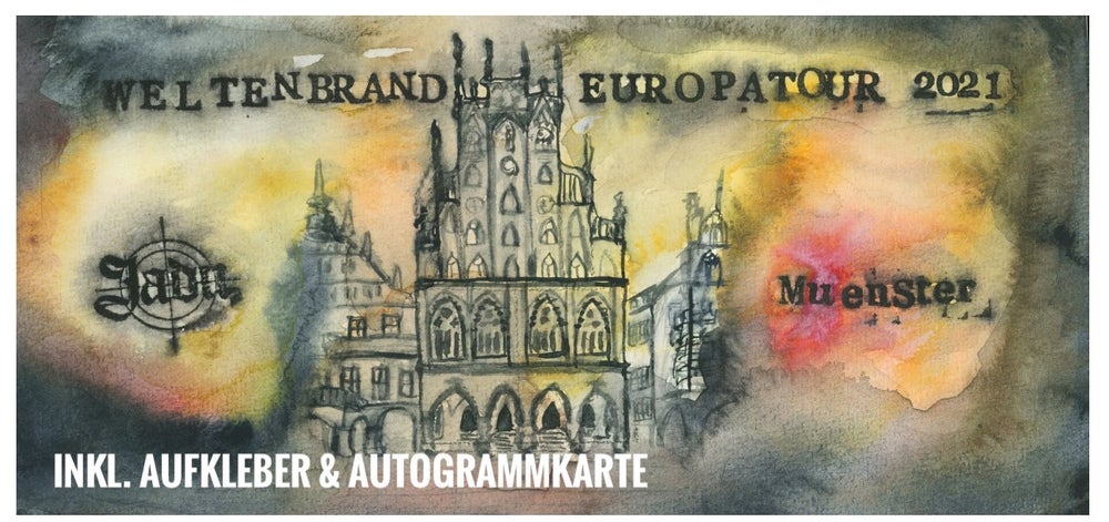 Artwork Sammelkarte Weltenbrand Europatour 2022 - Münster