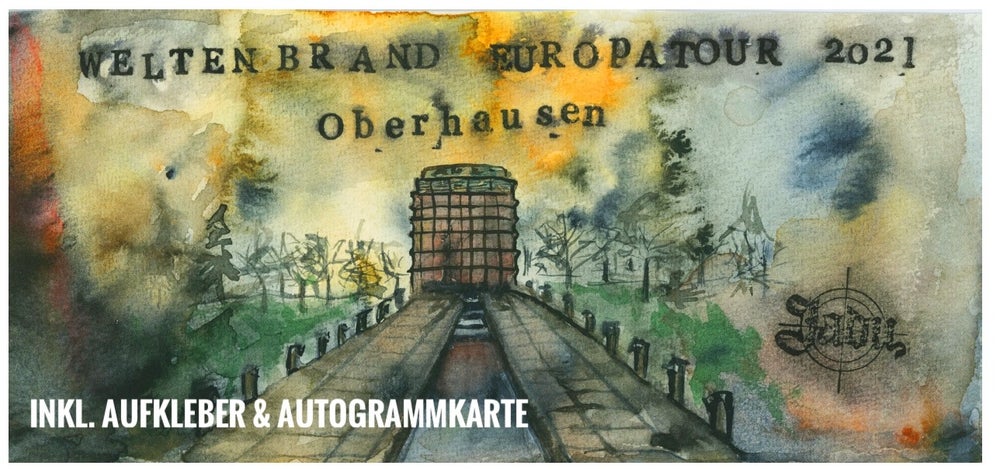 Artwork Sammelkarte Weltenbrand Europatour 2022 - Oberhausen