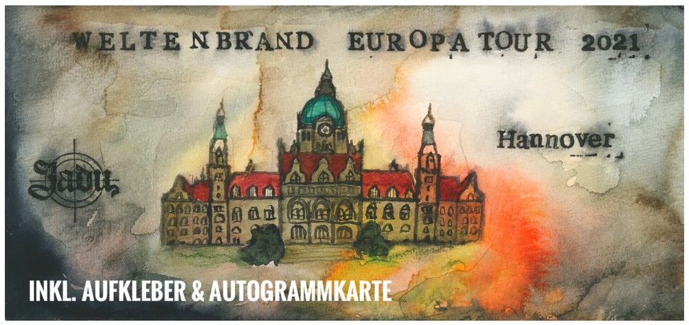 Artwork Sammelkarte Weltenbrand Europatour 2022 - Hannover